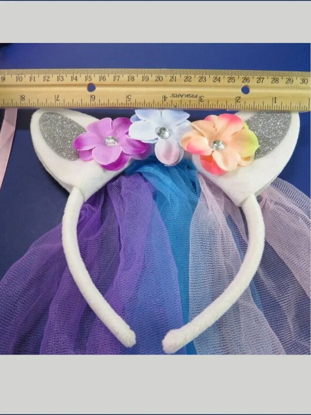 Cosplay Unicorn Headband Veil Plush Wand & Anime Pastel Fantasy Dress up Fairy